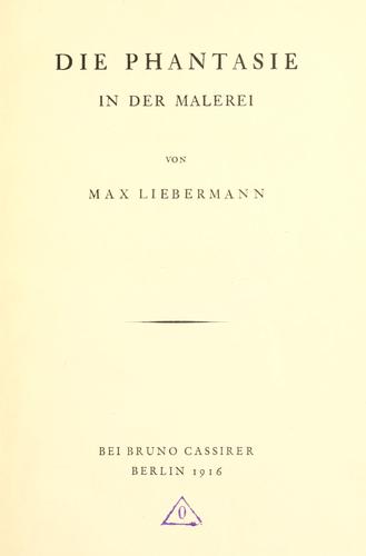 Die Phantasie in der Malerei