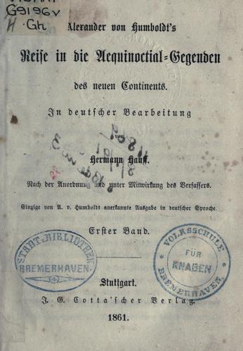 Reise in die Aequinoctial-Gegenden des neuen Continents. Band 2