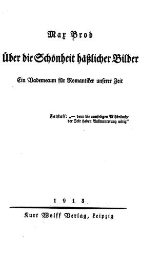 Über die Schönheit häßlicher Bilder