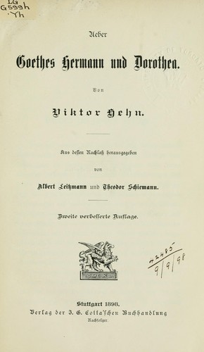 Ueber Goethes Hermann und Dorothea