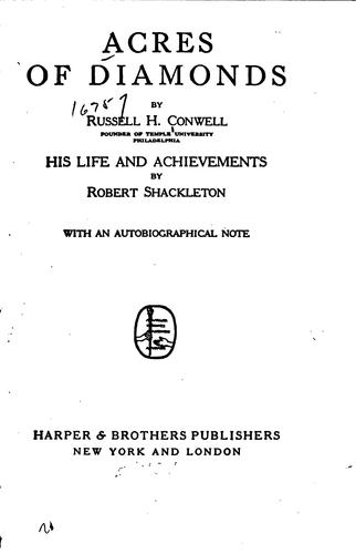 Acres of Diamonds - Russell Conwell