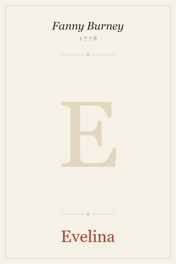 Evelina - Fanny Burney