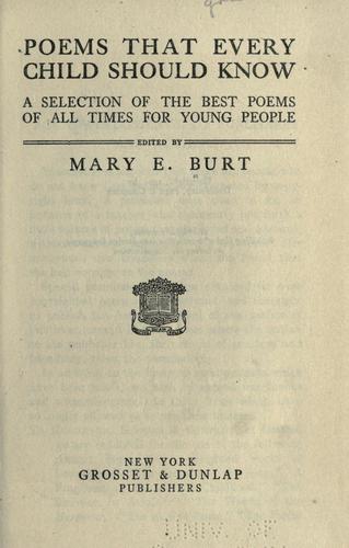 Poems Every Child Should Know