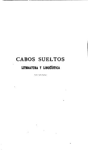 Cabos sueltos: Literatura y lingüística