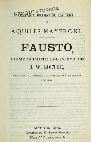 Fausto: Primera parte
