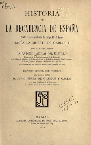 Historia de la decadencia de España