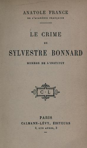 Le Crime de Sylvestre Bonnard