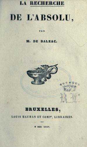 La Recherche de l'Absolu