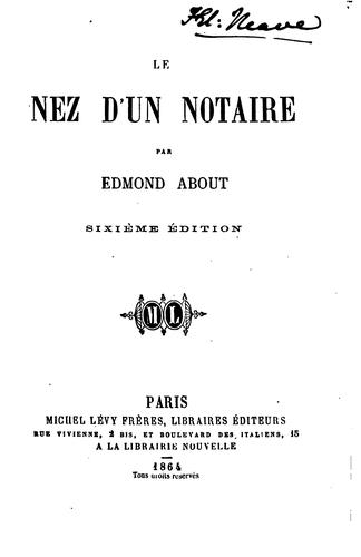 Le nez d'un notaire